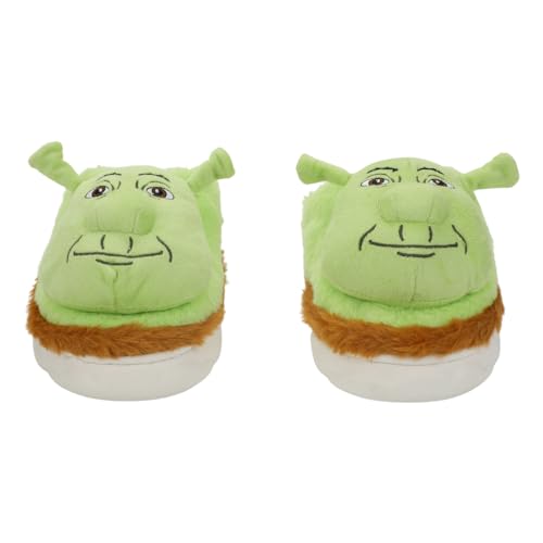 Shrek 3D Character Head Adult Brown & Green Slippers2