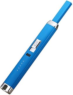 Navpeak Electric Pulsed Arc Lighter for BBQ Candle Fireplace Windproof Safe Kitchen Rechargeable USB Lighters (Blue)