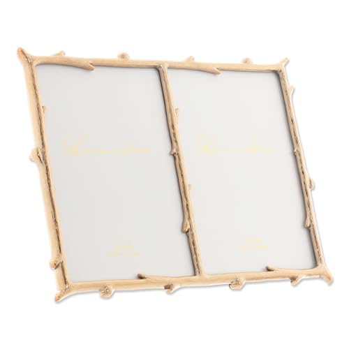 Image of Lawrence Frames Metal Frame, Branch Design, Gold, 4x6 Double
