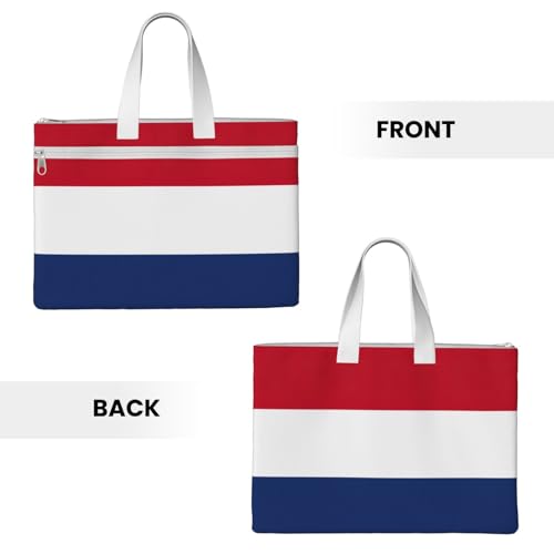 Dutch Flag Canvas Document Bag Briefcase For Professionals And Executives3