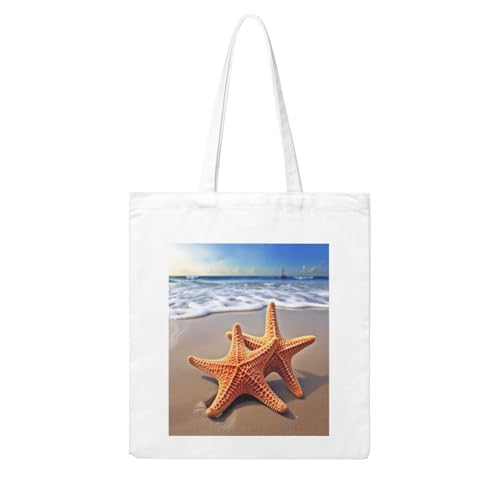 Waves Sunset Canvas Tote Bag for Women Grocery Shopping Bags Reusable Shoulder Tote Purse Handbags