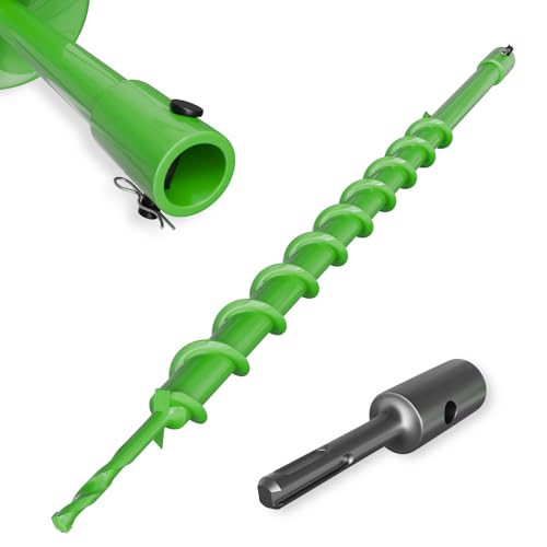 ZENIX Gartenbohrer Erdbohrer für Bohrer 40mm×800mm mit Sicherungsbolzen & Adapter,Mit normaler Bohrmaschine nutzbar, Erdbohrer für Pfahlbohrer Brunnenbohrer Aushubarbeiten, Zaunbau und Garten. ZENIX Gartenbohrer Erdbohrer für Bohrer 40mm×800mm mit Sicherungsbolzen & Adapter,Mit normaler Bohrmaschine nutzbar, Erdbohrer für Pfahlbohrer Brunnenbohrer Aushubarbeiten, Zaunbau und Garten.