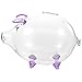 ibasenice Cute Piggy Bank Crystal Clear Glass Piggy Bank Pig Saving Money Box Novelty Large Coin Bank Keepsake Collectible Pot for Birthday Festival 18cm