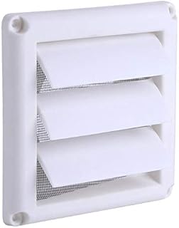 Air Vent Grille Cover, air Vent Covers for Walls, air Vent Covers for Walls 3 Flaps Wall Duct Ventilation Grill with Net Plastic Louvre Wall Air Vent Ventilation Outlet with Flyscreen Cover