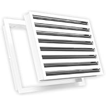 QuietCool 20x14 Modern Design AC Grille - Aluminum White - Air Vent - Linear Slot Diffuser - Register Grille for Heating and Cooling - Compatible with Ceiling, Wall, or Floor Registers