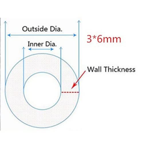 1M/5M Food Grade Clear Translucent Silicone Tube, Beer Pipe Milk Hose, Rubber Flexible Plumbing Tube, 1pcs (Color : 3X6mm, Size : 5M)