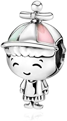 VALGACLS Little Boy Charm 925 Sterling Silver Charms for Bracelets Necklace Valentine's Day Mother's Day Jewelry Gift for Womens Girls