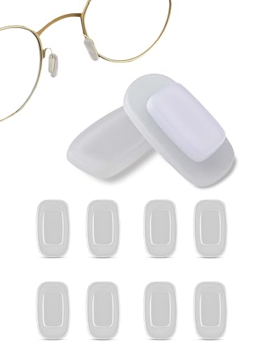SPORTS WORLD VISION Rechteckige Nasenpads aus weichem Premium-Silikon für Brillen 11mm Push-in zum Einstecken bequeme Passform mit 3 Paar | Ideal für Brillen und Korrekturbrillen