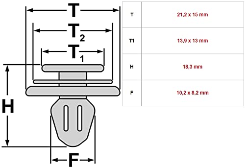 5x Tür Heckklappe Verkleidung Befestigungs Clip | A0009919098 