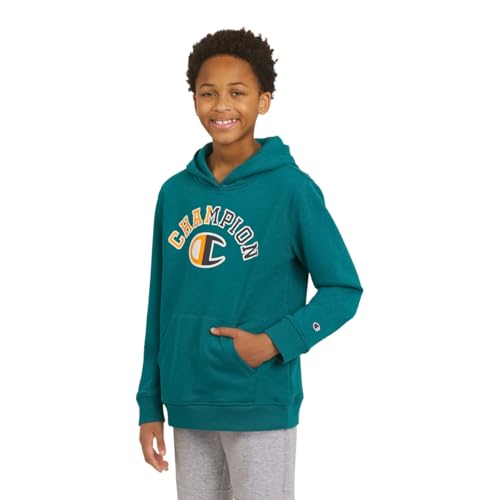 Image of Champion boys Graphic Hoodie Pullover Sweatshirt for Kids With Stylish Embellishments