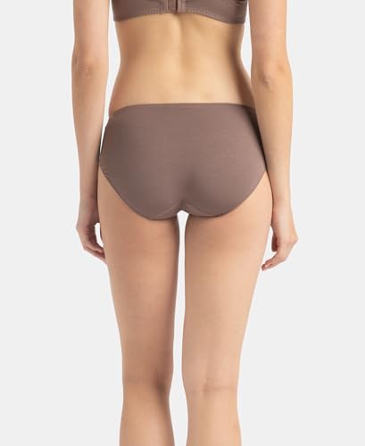 Image of Jockey 1803 Women's Medium Coverage Micro Modal Elastane Stretch Mid Waist Bikini Concealed Waistband and Stay Fresh Treatment