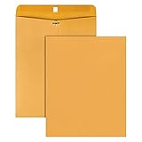 Office Depot Brand Clasp Envelopes, 11 1/2' x 14 1/2', Brown, Box of 100