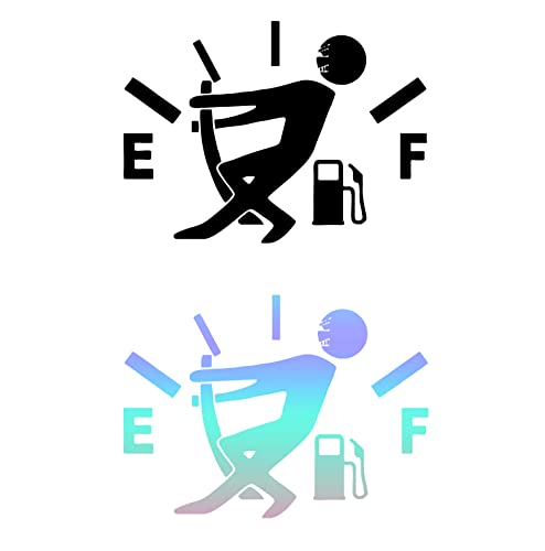 Yungeln 2 Pcs Funny High Gas Consumption Decal Fuel Gauge Sticker Tank Reflective Sticker Waterproof Self-Adhesive Vinyl Car Decal Sticker #TOP12