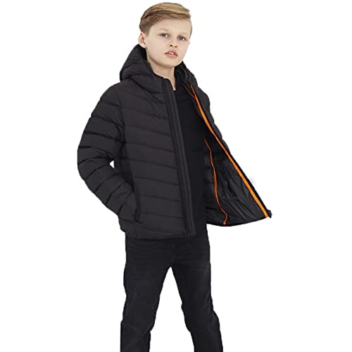 BRAVE SOUL Grant Boys Puffer Hooded Jacket Lightweight Warm Padded Winter Coat