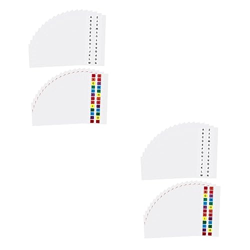 Onglets de page autocollants alphabétiques multicolores et blancs pour l'école