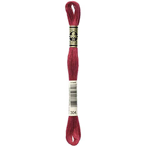 Image of DMC 6-Strand Embroidery Cotton Floss, Medium Christmas Red