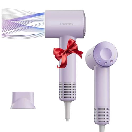 Lecomely Dual Voltage Hair Dryer for Worldwide Travel, High-Speed Blow Dryer for 5X Faster Drying, 200M Negative Ions, Quiet Portable Dryer for Salon Results at Home & Abroad SilkEra S4AT