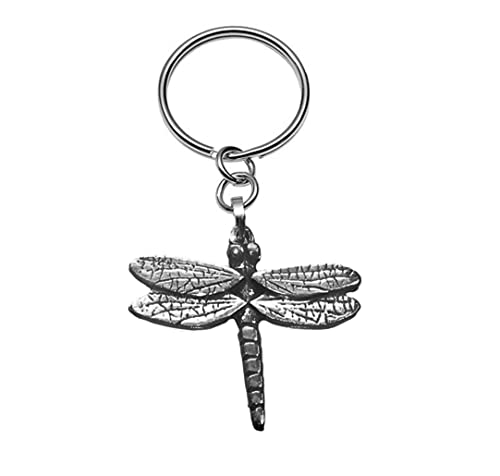 Trilogy Jewelry Dragonfly Pewter Keychain , Handcrafted, Silver, Unisex-Adults