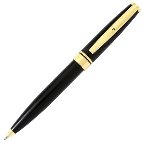 Pluma personalizada inicial Black & Gold - P - Draeger