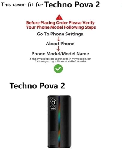 Image of COVERBLACK Soft Rubber Back Cover Compatible Model for Tecno LE7 / POVA 2 - Transparent
