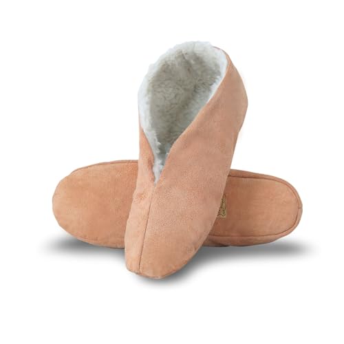 Sonia Originelli Wildleder Hausschuh Schluffi mit warmen Kuschelfell,...