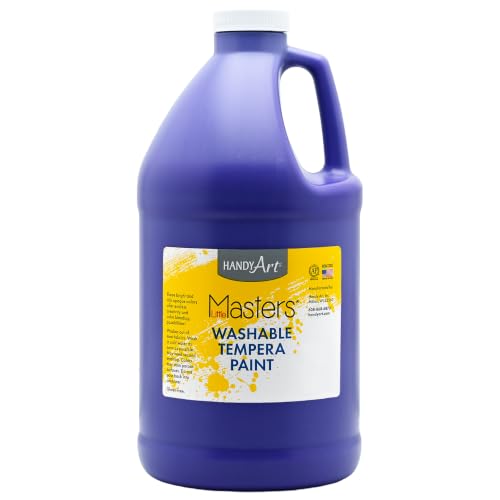 Handy Art Little Masters Washable Tempera Paint, Violet, Half Gallon 64 oz