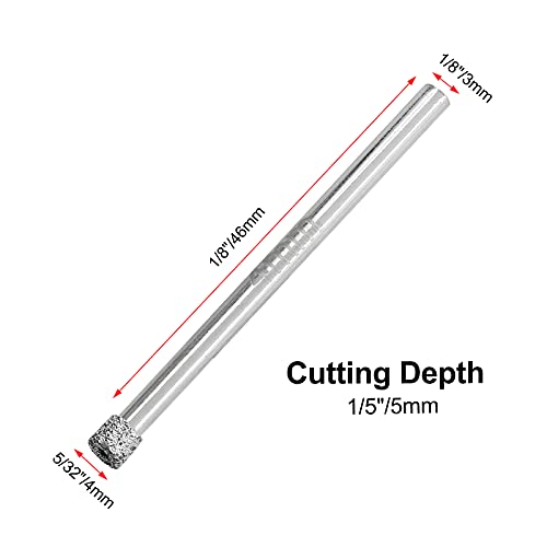 Image of Luomorgo 12Pcs 4mm / 5 /32 inch Diamond Hole Saw Diamond Drill Bits
