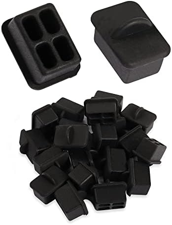 GINTOOYUN 20pcs SFP Port Anti Dust Cover Cap SFP Dustproof Plug Soft Silicone Protector for Ethernet Switch, Router and Network Interface Card,etc.