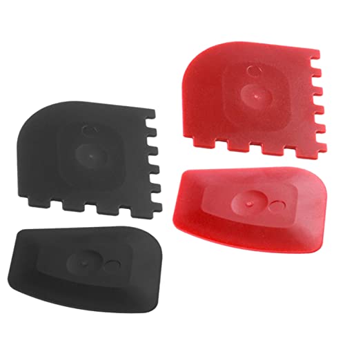 CIYODO 4-Piece Cast Iron Pan Cleaning Scraper Set Scraper Iron Pan Scrubbers Grill Pan Scraper Tool for Skillets Comfortable Grip