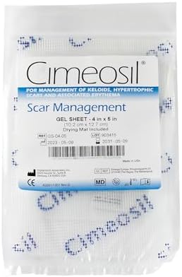 Cimeosil Gel Sheet, 4 x 5 inch - Scar Treatment For Keloid and Hypertrophic Scars by Cimeosil