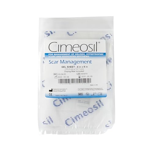 Cimeosil Gel Sheet, 4 x 5 inch - Scar Treatment For Keloid and Hypertrophic Scars by Cimeosil