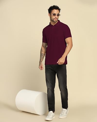 Image of VastraVibes Men's Polo Regular Fit T-Shirt