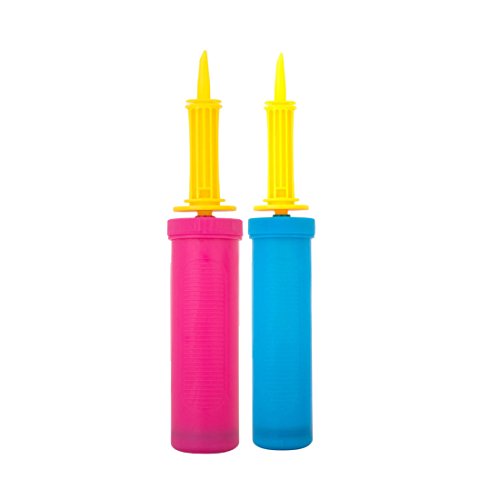 Wenosda Air Pump/Balloon Pump Hand Manual Inflator (2 pcs，Blue+Red)