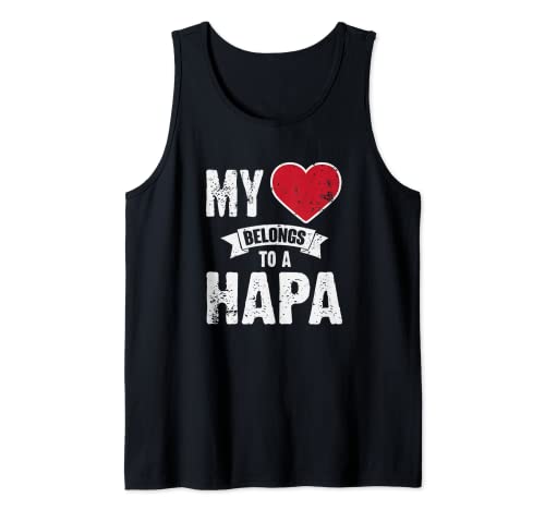 Corazón Pertenece A Hapa Novio Mixto Eurasiático Camiseta sin Mangas