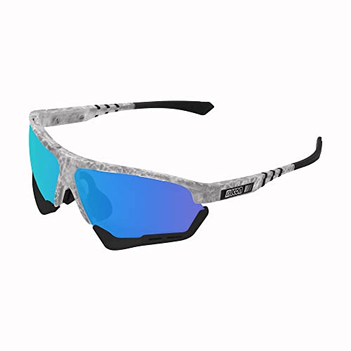 Scicon Deportes Aerocomfort SCN-PP - Gafas de sol deportivas XL (blanco congelado/azul)
