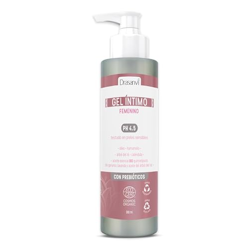 DRASANVI Gel intimo Femenino con Aloe Vera y Calendula | Higiene y Frescura Diaria | Calma, repara y protege | Con prebioticos| Higiene intima mujer | Jabon intimo BIO | 300 ml