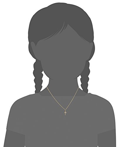 Amazon Essentials Children's 14k Gold-Filled Petite 0.0075 cttw Diamond Cross Pendant Necklace, 15" (previously Amazon Collection)2