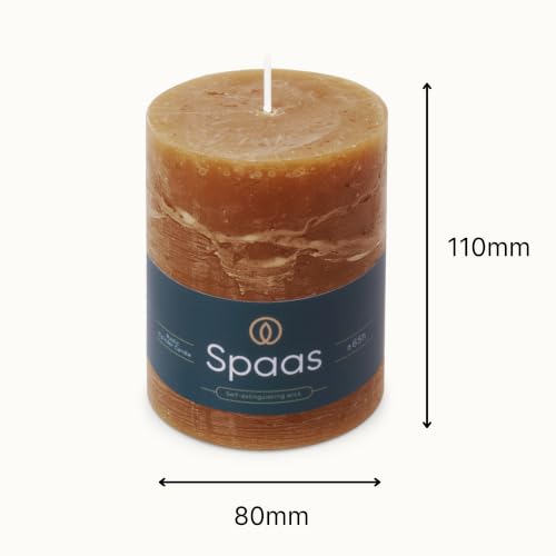 Velas rústicas sin perfume Spaas coñac que no interfieren con alérgenos 3