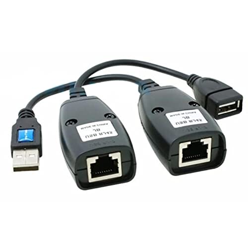 USB 2.0オスおよびメス-RJ45インターフェイスCat-5 / 5e / 6ケーブルLANプラグアンドプレイネットワークアダプタエクステンダオーバーリピーターセットアクセサリ