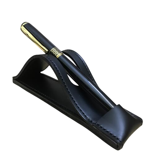 Leather Fountain Pen Stand Handmade Office Pencil Holder - Gift for Boss, Husband, Wife, Friends or coworker Handcrafted Desk gift for him her on Father's Day, Mother's Day, Christmas, Birthdays
