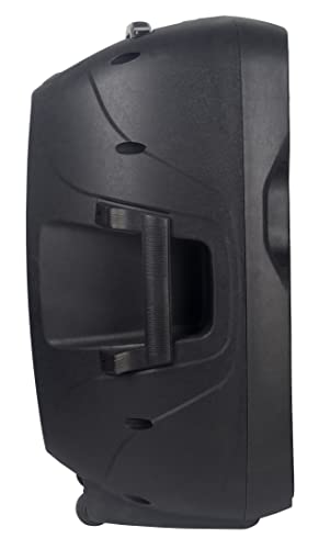 Simran Smp-1800 Professional Amplified 15" Inch Woofer 1800 Watt Active Pa Dj Bluetooth Speaker System With Usb, Mmc, Fm, Bt, Voice Prompt And Rec - Remote, Microphone And Stand Included #TOP2