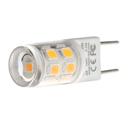 Hero-Led G8-17S-Dw T4 G8 Led Halogen Xenon Replacement Light Bulb, 2.3W, 20W Equivalent, Under-Counter Lights, Puck Lights, Daylight White 5000K, 5-Pack(Not Dimmable) #TOP1