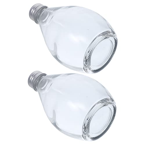 TOYANDONA 2 Piezas Botellas Transparentes con Tapa para Aromaterapia y Almacenaje Frascos de Vidrio Sellados Pequeños para Decoración DIY Botes Creativos para Mensajes y Ambientador Casa