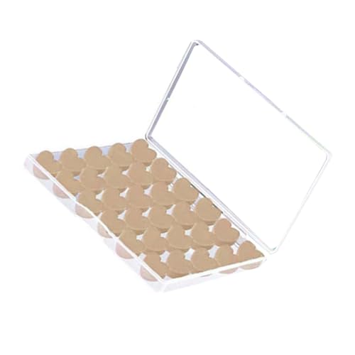 30PCSノイズリダクションイヤプラグ耐水性シリコーン耳栓ハート型睡眠勉強のために作業用飛行機が快適なオフィスで使用する