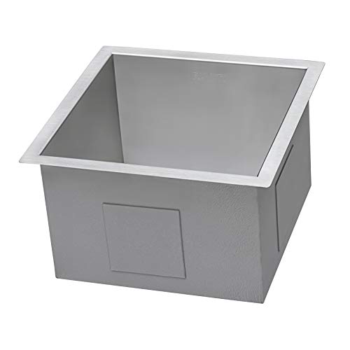 Image of Ruvati 13 x 15 inch Undermount Bar Prep Tight Raduis 16 Gauge Kitchen Sink Stainless Steel Single Bowl - RVH7013