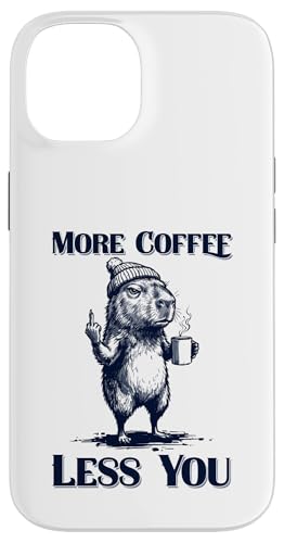 Grumpy Capybara �uMore Coffee Less You�v�t�@�j�[�R�[�q�[�~�[�� �X�}�z�P�[�X iPhone 14 �p