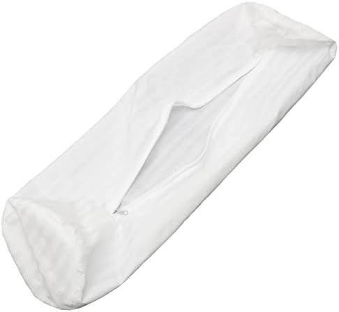 Linen Neck Roll Pillowcase - 6x18 Inch Bolster Cover With Zipper, Beige, Breathable Cylinder Pillow Case
