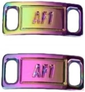 AF1 Metal Lace Tag, Shoe Lace Charms Decorations for Sneakers, Bling Charms (Laser)