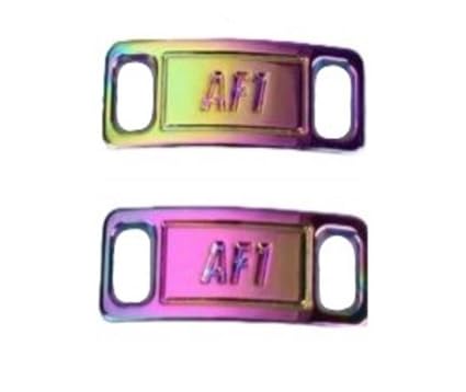 AXROAF1 Metal Lace Tag, Shoe Lace Charms Decorations for Sneakers, Bling  Charms (Laser)