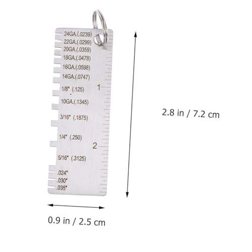 2pcs Regla de Inspección de Soldadura Medidor de Espesor de Metal Herramienta para Inspección de Soldadura miniatura 2
